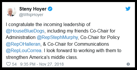 Incoming House Majority Leader Hoyer